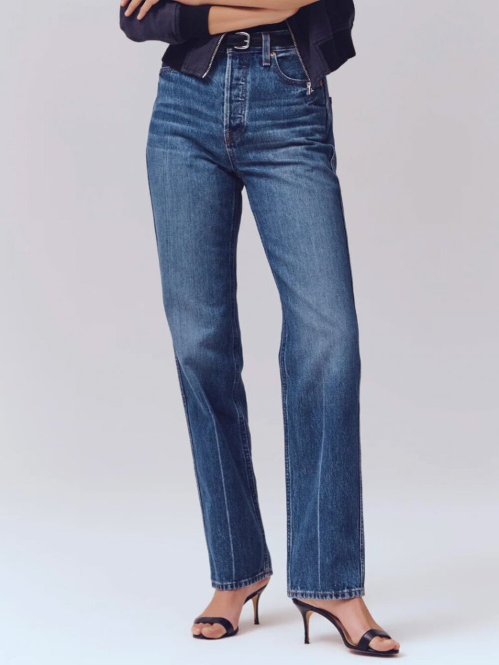 NWT Alex Mill Carla High Rise Straight Jeans Size 27 Vintage Dark Indigo